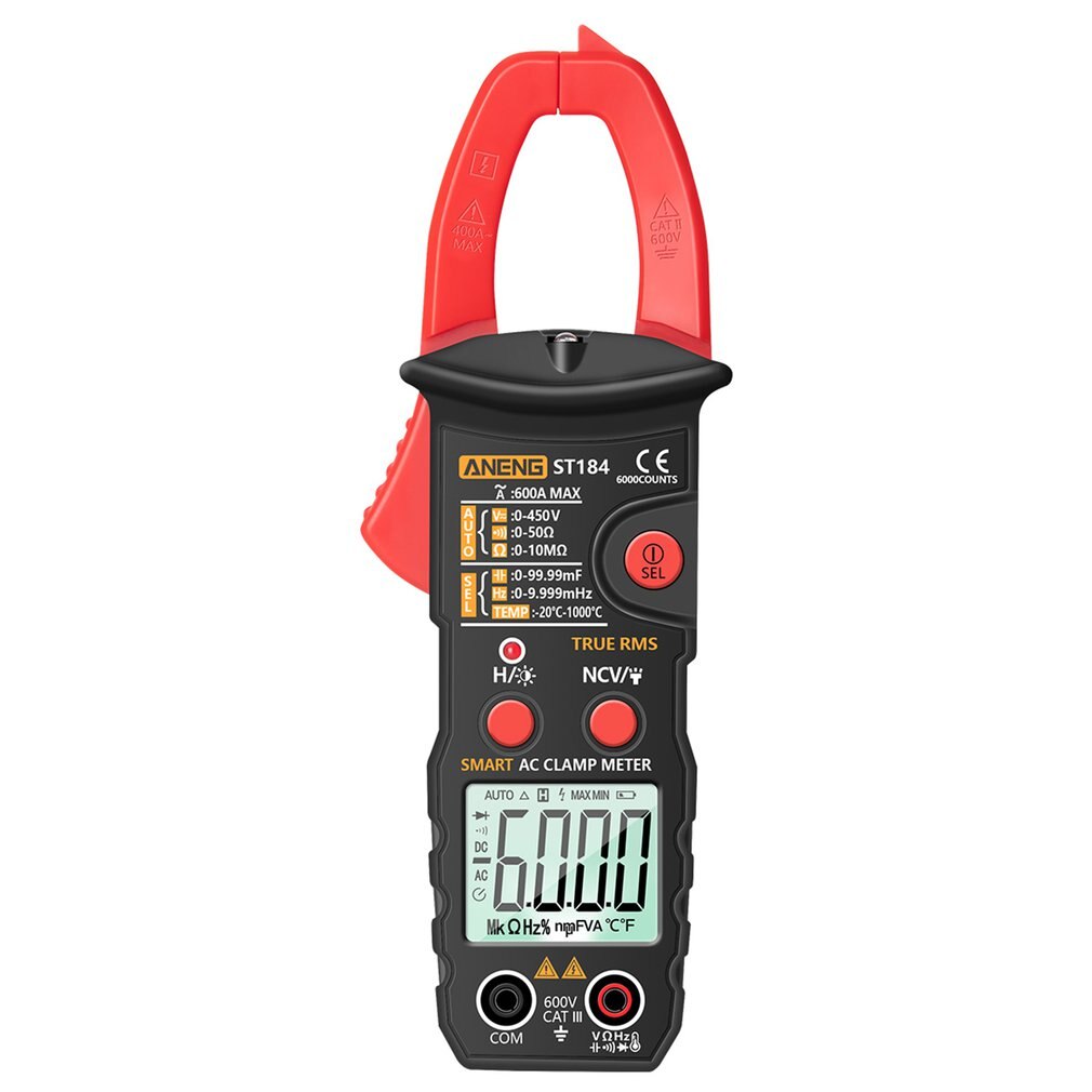 Smart Digital Clamp Meter ST184 Without Battery Digital Multimeter Clamp Meter Measuring Tester: B