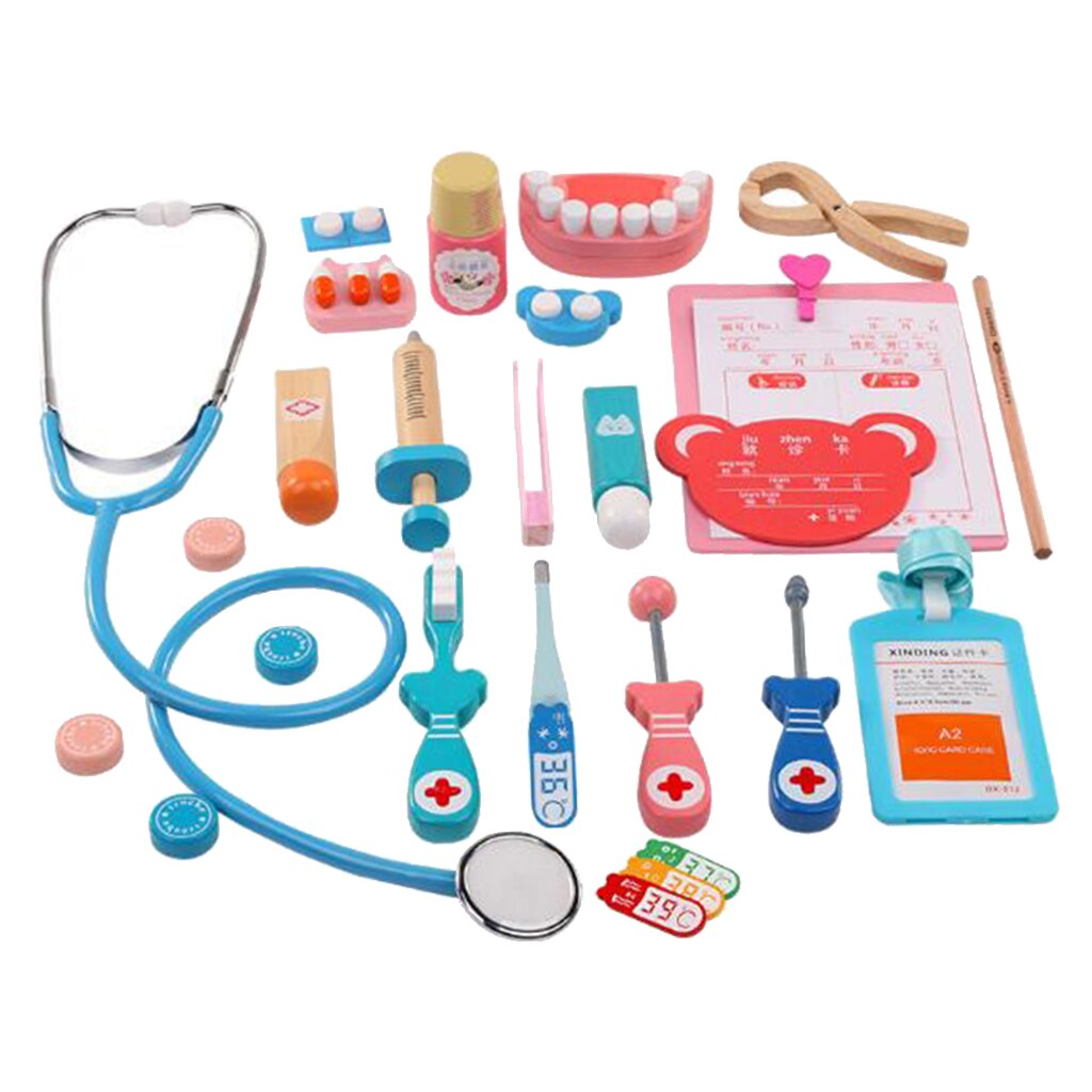 Full Set Doctor Kit Pretend Play Doctor Nurse Game Playset Toys Dark