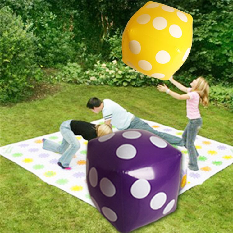 60 Cm Giant Opblaasbare Zachte Cubes Dot Dobbelstenen Kinderen Outdoor Zwembad Speelgoed Party Supply Opblaasbare Ballons Blow Up Strand Ballen