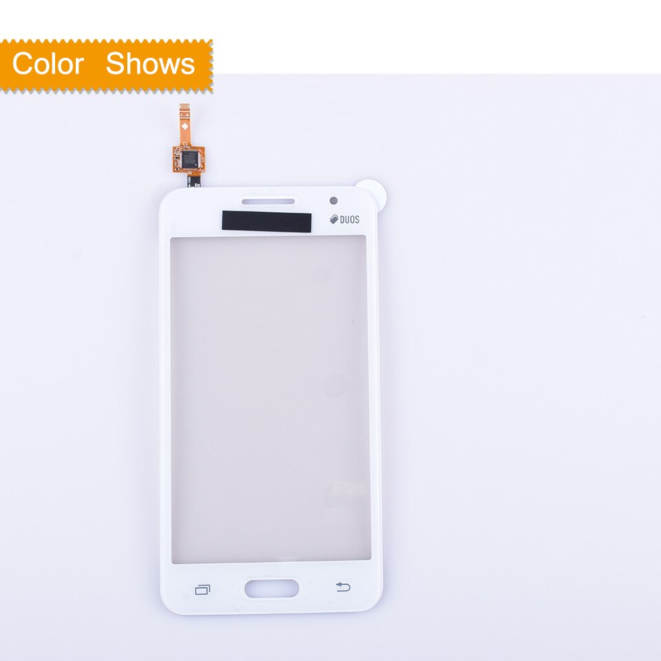 10 Uds. G355 para Samsung Galaxy Core 2 II SM-G355H G355H G355 G355M Sensor de pantalla táctil digitalizador de cristal pantalla táctil NO LCD: Blanco