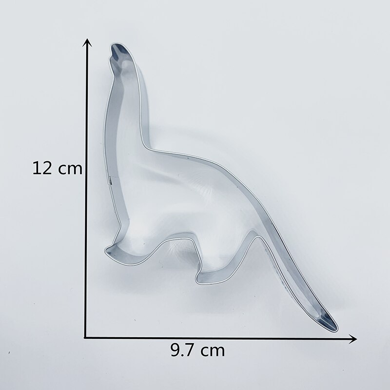 Keniao dinosaurus koekjesvorm brontosaurus voor kinderen koekje / fondant / gebak / broodvorm  - 9.7 x 12 cm -  roestvrij staal