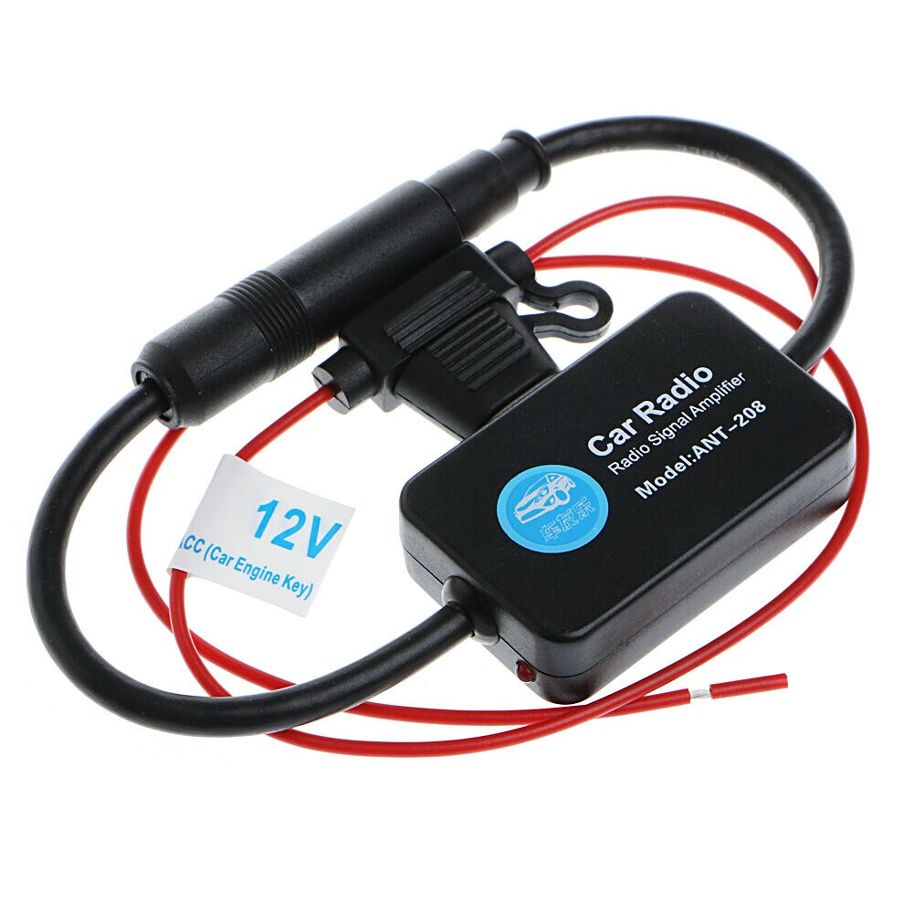 12V 25dB Car FM Radio Antenna Amplifier Booster with Indicator Model ANT-208 CSV: Default Title