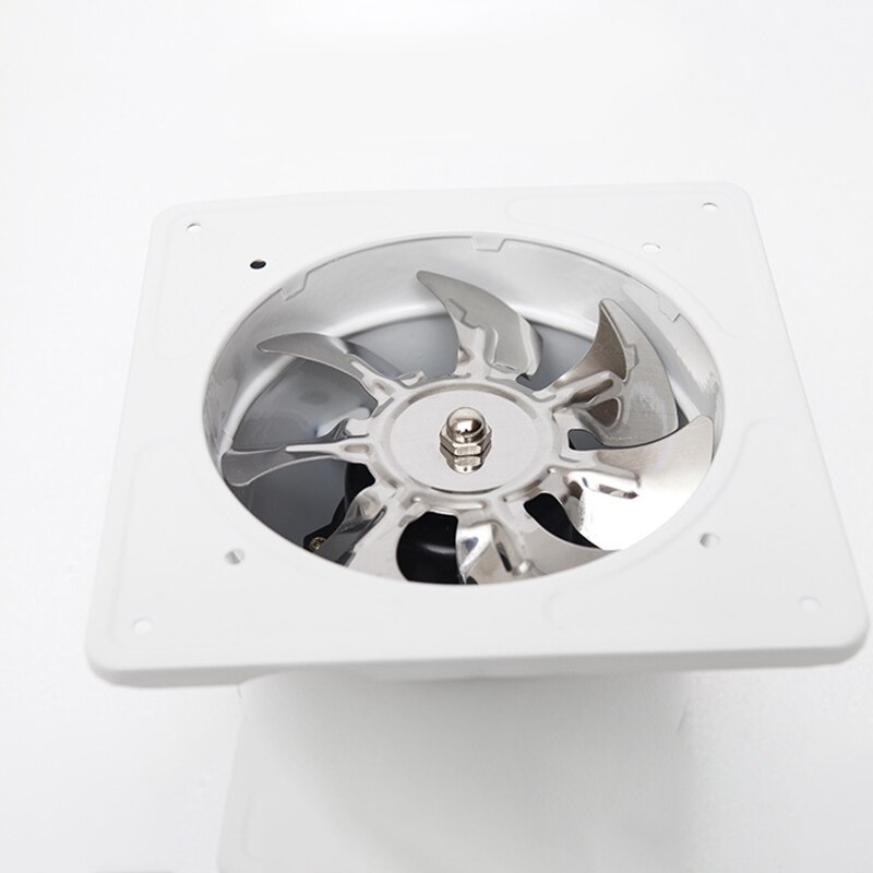 220V Ventilator Extractor Wall Mounted 6 Inch Exhaust Fan Low Noise Home Bathroom Kitchen Garage Air Vent Ventilation White