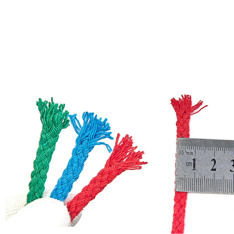 Corde en coton torsadée décorative artisanale, 10yards, 5mm, pour décoration faite à la main, lanière de bricolage, cordon de fil Ficelles Couleurs