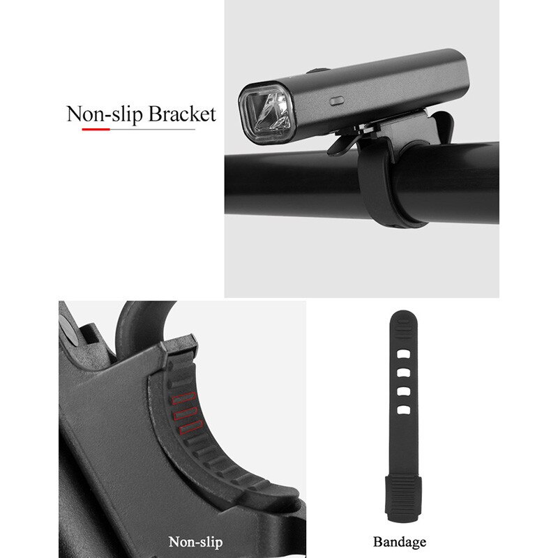 ROCKBROS LED Bike Light USB Oplaadbare Fiets Licht Regendicht Aluminium Ultralight Zaklamp 2000mAh MTB Voorlamp Koplamp