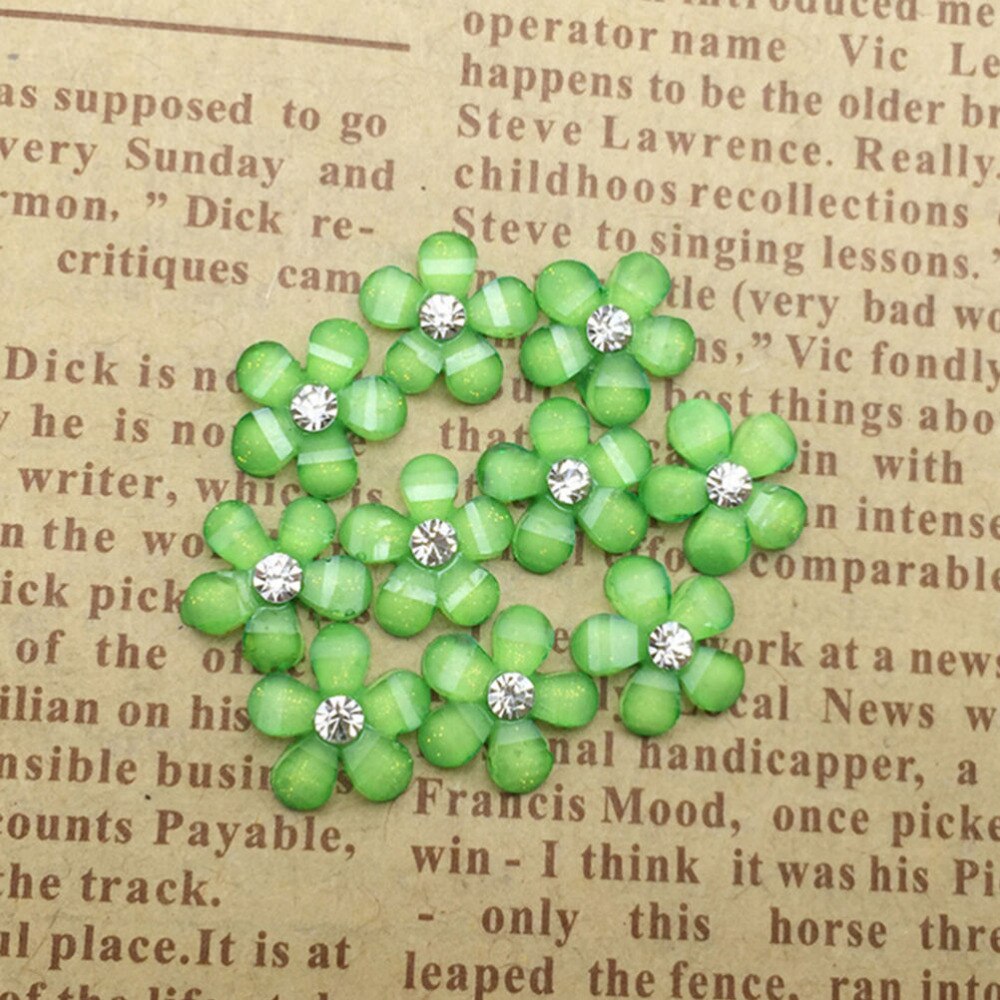 Kleurrijke kleine mini hars bloemen puzzel diy knutselwerkjes flatback scrapbooking meisjes kinderen beloningsspeelgoed 20 stuks