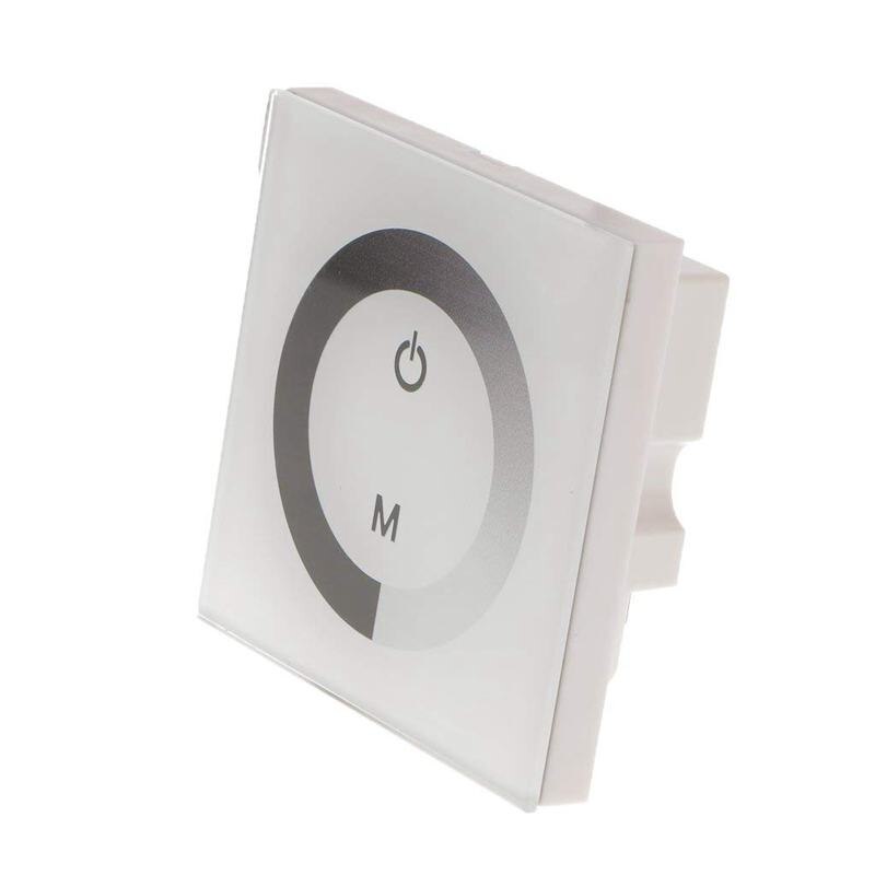 Press wall-mounted LED RGB strip controller to control 12V-24V switch dimmer: Default Title