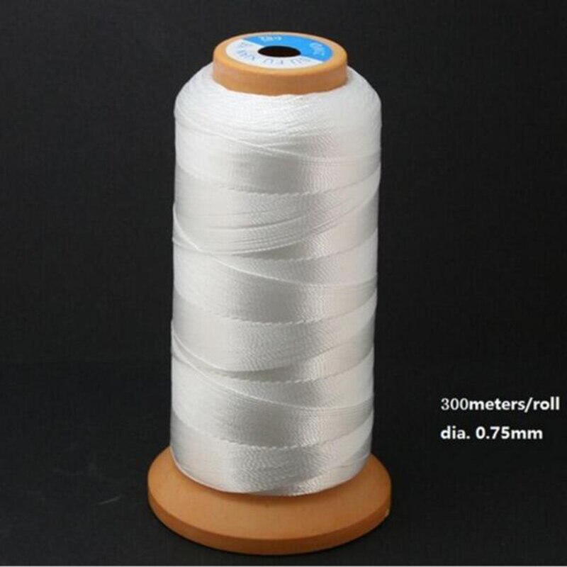 ! super værdi hvid nylon tråd 3/6/9 lag 0.25/0.50/0.75mm til syning af tøj reparere tøj 700m/480m/300m: Hvid 9- lags 300m