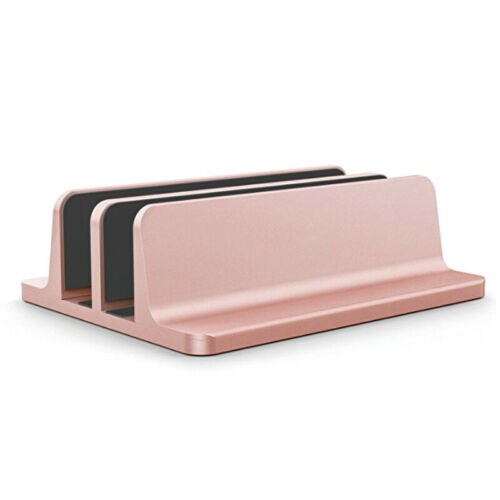Notebook vertikal bärbar dator rosa stativ bordsförvaringshållare med justerbar docka aluminiumlegering bordskylningsförvaringsfäste