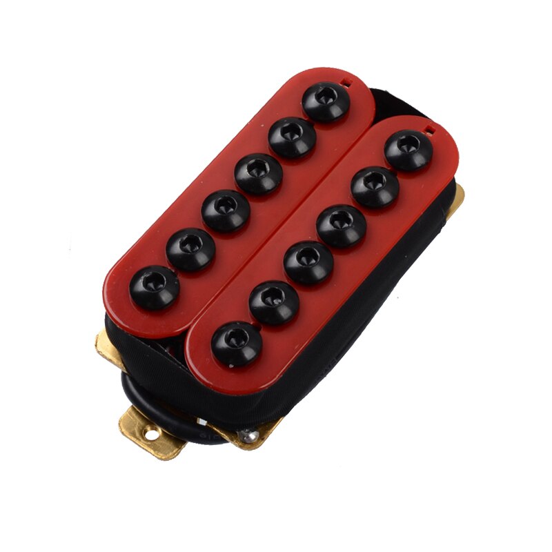 Adjustable Metal Double Coil Electric Guitar Pickups Humbucker Punk Red: Neck Pickup