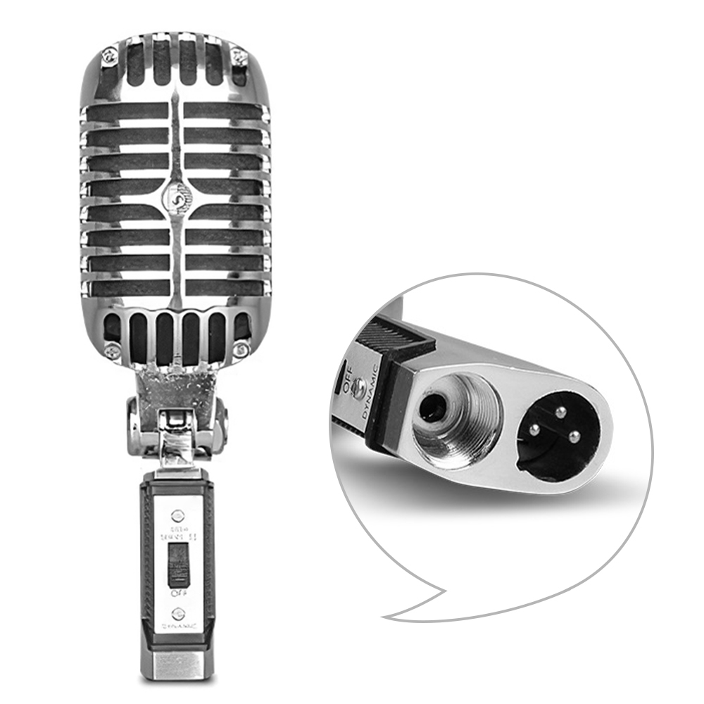 Professionelle Mikrofon für SHURE Vintage Stil Simulation Klassische Retro Dynamische Vocal Mic für Bühne leistung