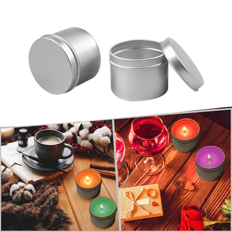 18 Piece Candle Tin , 4 Oz, Candle Containers for DIY Candle Making,Candle Container,Handmade Candle Making Tools
