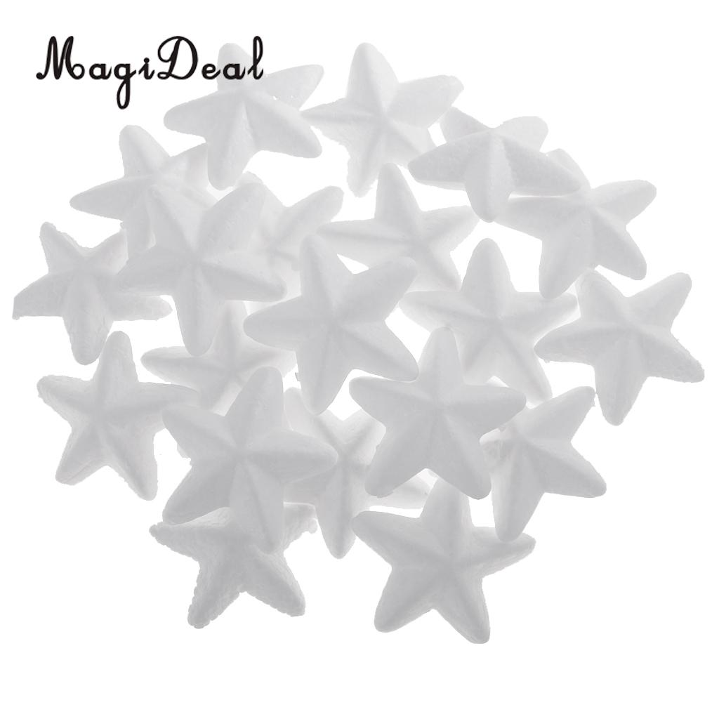 Phenovo 20pcs/Lot Butterfly/Star/Bear Shaped Styrofoam Foam Ornaments for DIY Modelling Craft Christmas Trees Decor Kids Craft
