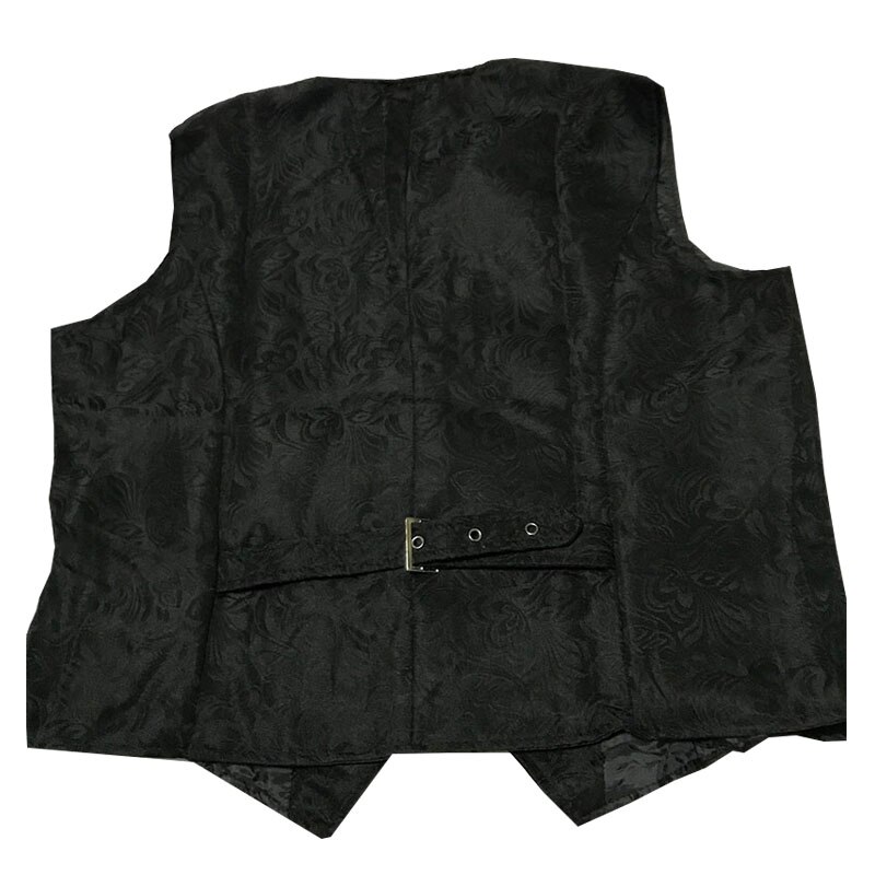 Vuxna män vintage väst väst viktoriansk svart steampunk stil gotisk jacquard svala topp ädel kostym för mäns kavaj kostym