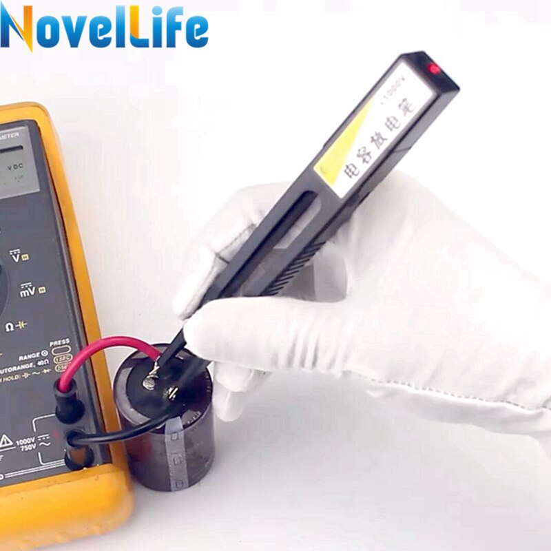 CapacitorDischargePen1000VACDCHighVoltageQuickDischargerFastDischargingTweezersElectronicsRepairProtectionTool