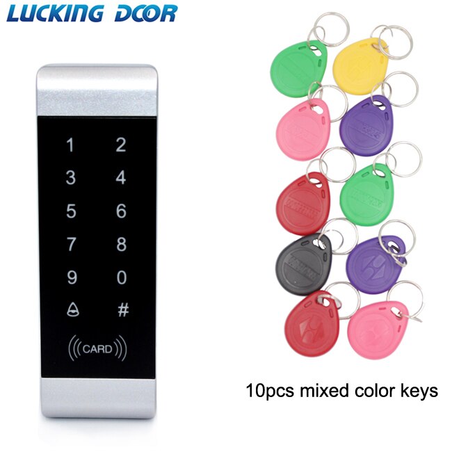 125khz RFID access control Standalone Access Control keypad reader Narrow Snall Size Door Frame Touch Keypad w/ Backlight: ID AC 10 color key
