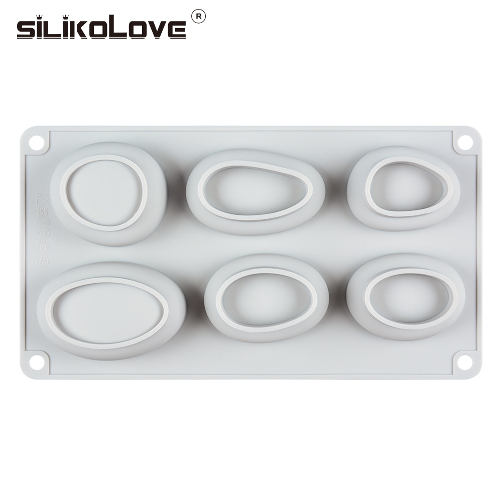 Silikolove 6 hulrum 3d stenform silikone sæbeform til sæbefremstilling diy håndlavede håndværksforme non-stick sæbeformer