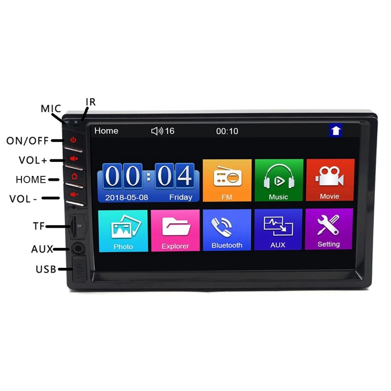 Radio Multimedia con Bluetooth para coche, Radio con reproductor Mp5, 7 pulgadas, LED, Hd, Sn, estéreo, 2 Din, 7035