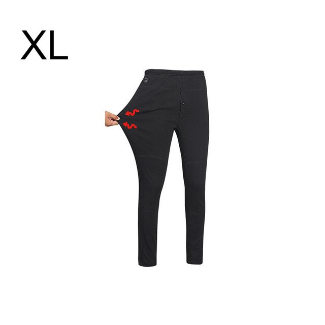 Svarta varma byxor vinter smal tjock sammet ull fleece flickor leggings kvinnor usb värme tjocka kashmir byxor för män leggings: Kvinnor xl