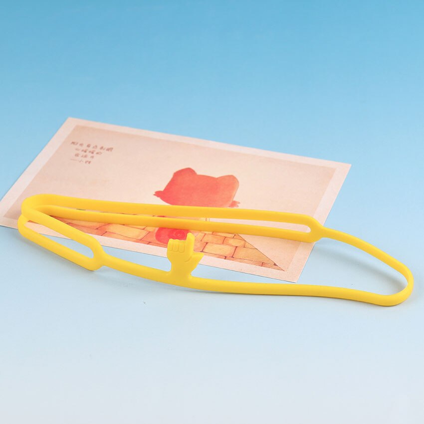 1PC Cute Silicone Finger Pointing Bookmark Book Mark Office Supply Funny: 5
