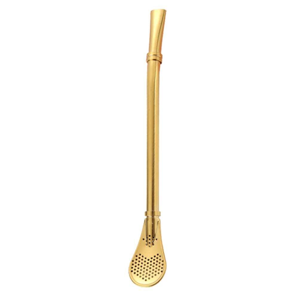Rietjes Zeef Rvs Handgemaakte Yerba Mate Bombilla Kalebas Wasbare Practiacl Drinken Gereedschap: Goud