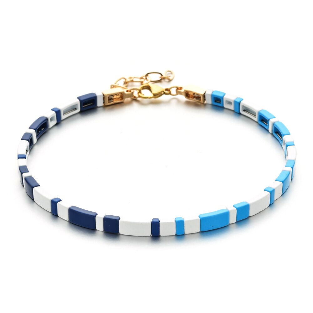 Collier ras du cou court pour femmes, perles colorées arc-en-ciel, pour la plage, bricolage, bijoux pour filles, de fête,: SL1254