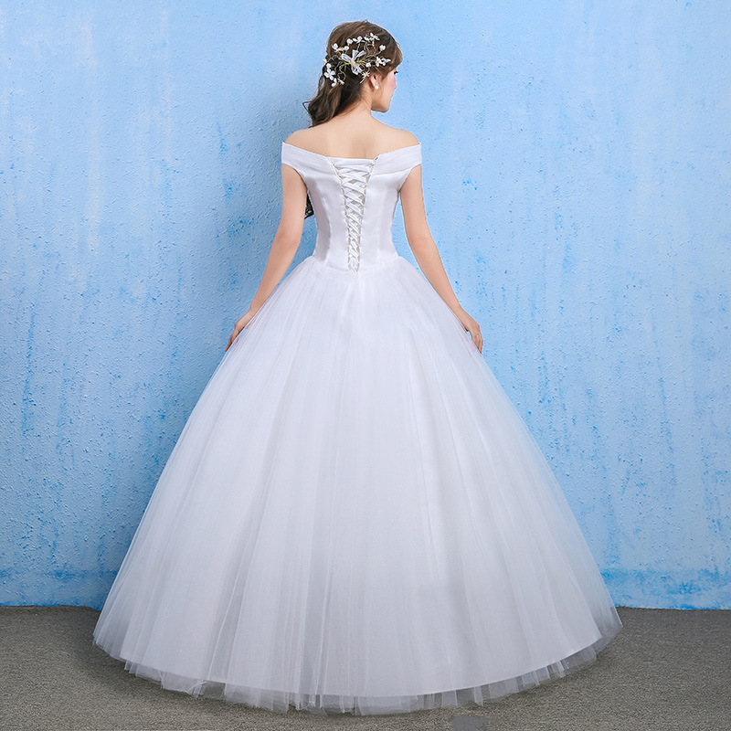 Vestido De Novia luksusowy kryształ suknie ślubne suknia balowa wyłączony-ramię zasznurować eleganckie tanie koronkowe suknie panny młodej szata De Mariee