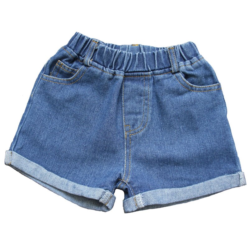 Piger denim shorts sommer børn tøj børn jeans bukser shorts bomuld løs afslappet lige shorts: 13