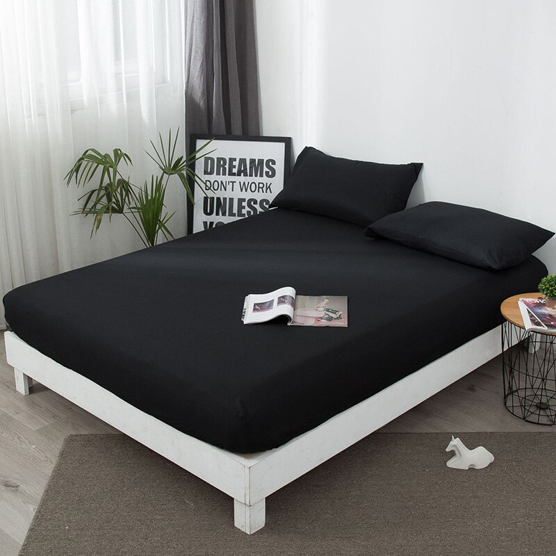 1Pc Waterdichte Matrashoes Voorzien Laken Pad Protector Effen Kleur Sprei Koningin/Koning Twin Matras Cover Protector: 8 / M