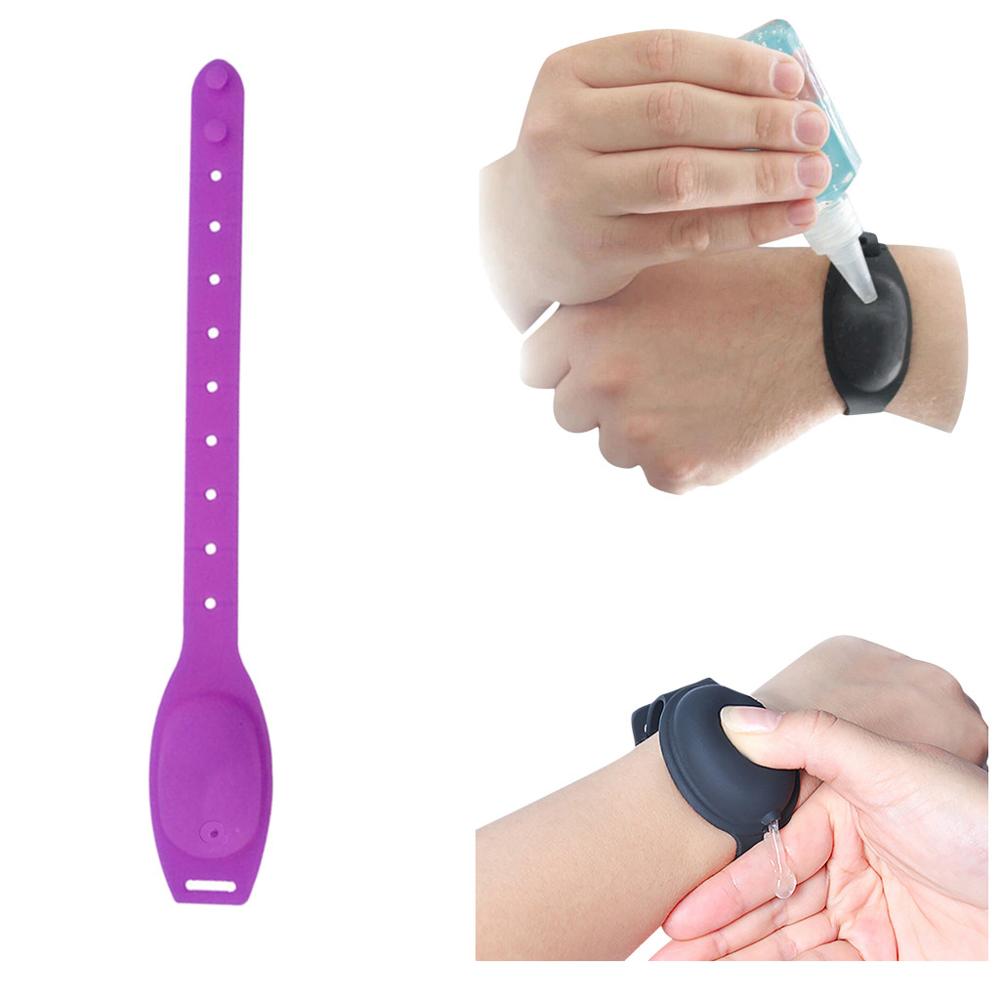 1/3PC Outdoor Adult Kid Liquid Wristband Hand Dispenser Handwash Gel With Whole Sanitizing Dispenser Bracelet Hand Bracelet: E