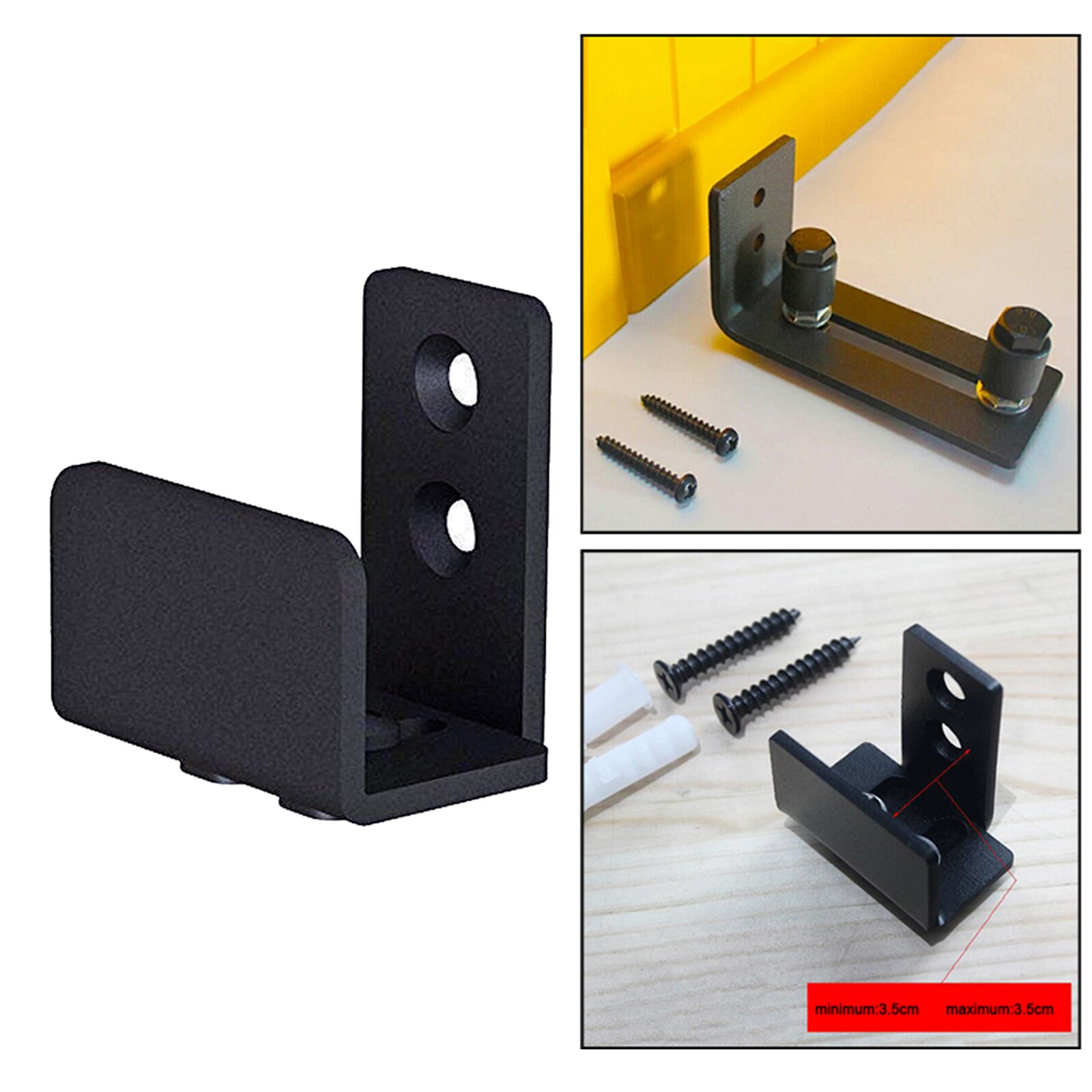 Sliding Barn Door Bottom Floor Guide U Shape Adjustable Wall Mount Door Hardware