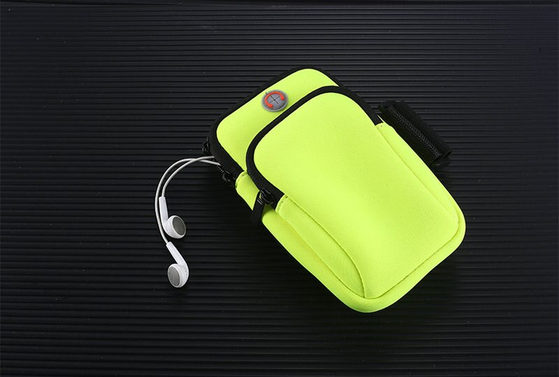 Aitonoble Outdorr Exercise Bag Sports Phone Holder Armband Case Running Armbag Waterproof Bag: Lemon