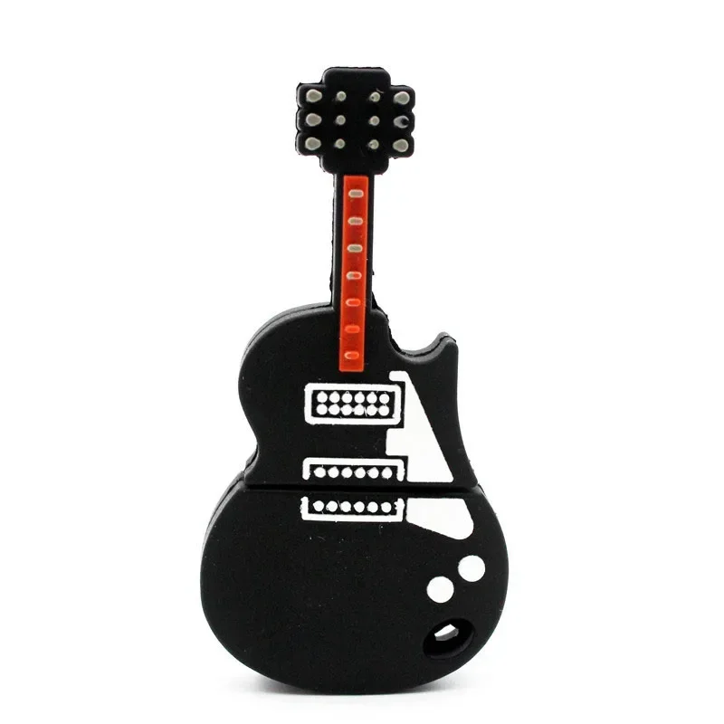 Unidad Flash USB 2,0 para guitarra de dibujos animados, 4GB, 8GB, 16GB, 32GB, 64GB, 128GB, unidad de bolígrafo Musical, memoria para violín, capacidad Real, disco U bonito: Verde / 64 MB