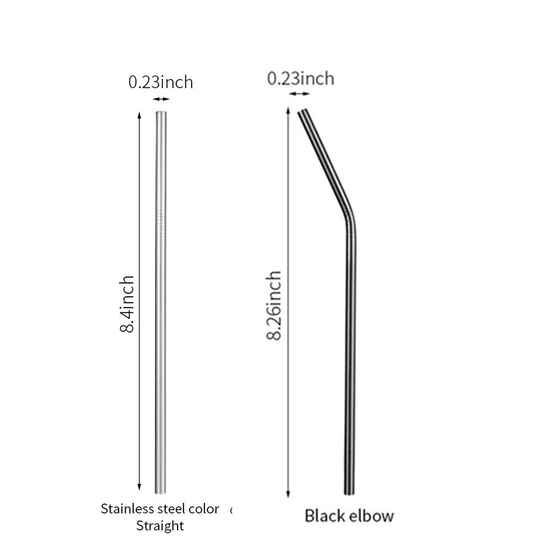 Metal straws stainless steel straw reusable black straws metal drink straws reusable Drinking Straws glass straw portable straw