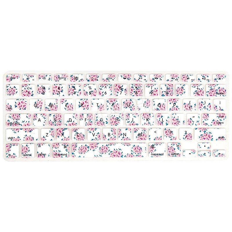 Für Apfel Mac Macbook Profi 13 15 17 Luft 13 Retina 13 UNS Layout Silikon Blume Aufkleber Regenbogen Tastatur Abdeckung tastatur Haut Schutz: klein Blume