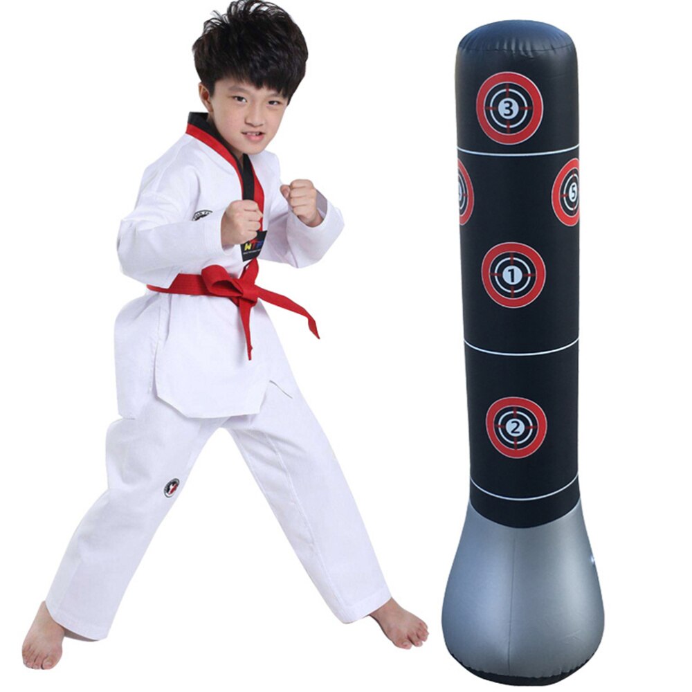 1 ud. De saco de arena inflable grueso PVC Vertical columna de boxeo descompresión vaso herramienta de Fitness para el hogar niños