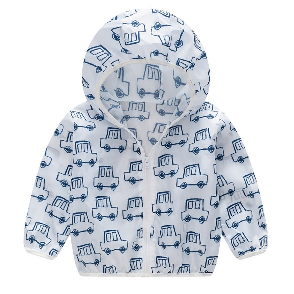 Baby Meisjes Hoodie Jas Winter Zonnebrandcrème print Jas Voor Meisjes Jas KidsOuterwear Jongens Jas Jas Kinderen ClothesL30829: BU / 120