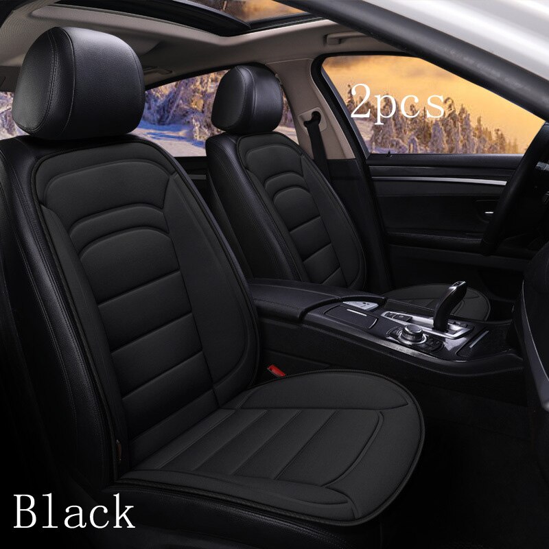 Funda calefactable para asiento de coche, 12V, calefacción, cojines, Protector Universal para asiento de coche, calentador de colchón eléctrico: black-2pcs