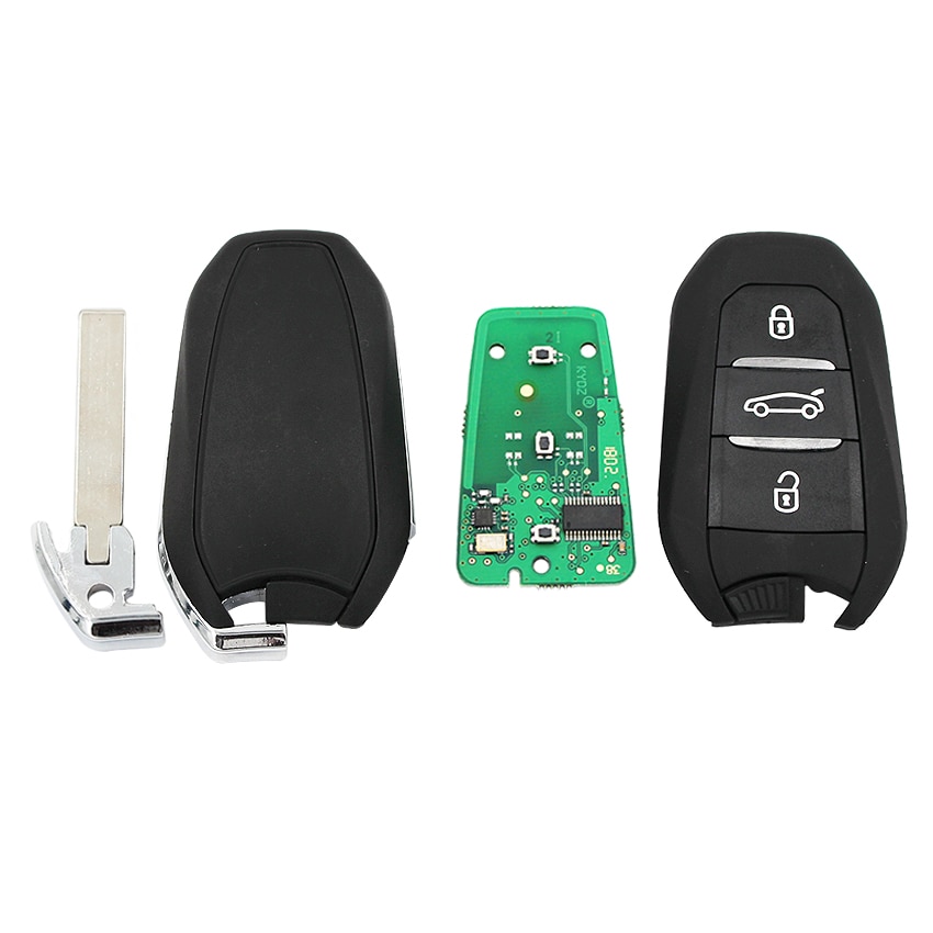 DS smart keyless go remote key 3 buttons 433MHz PCF7945 46 chip for Peugeot 308 508 for Citroen C4 DS4 DS5 emergency key HU83