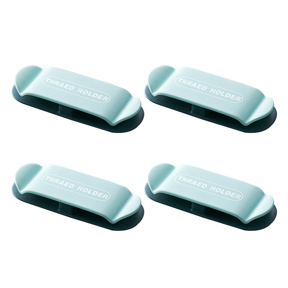Multi-purpose Hooks 4pcs Punching-free Power Plug Hooks Electrical Wire Plug Hooks Holder Clothes Hanger Socket Home Top: Sky Blue