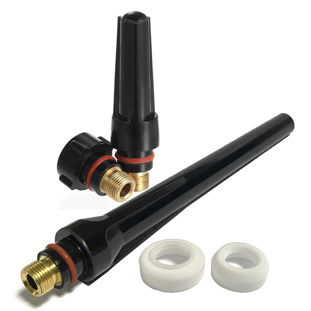 23PCS TIG Stubby Gas Lens 17CB20G 1.0/1.6/2.4/3.2mm #12 Pyrex Cup TIG Gas Lens Alumina Nozzle For WP 17/18/26 TIG Welding Torch