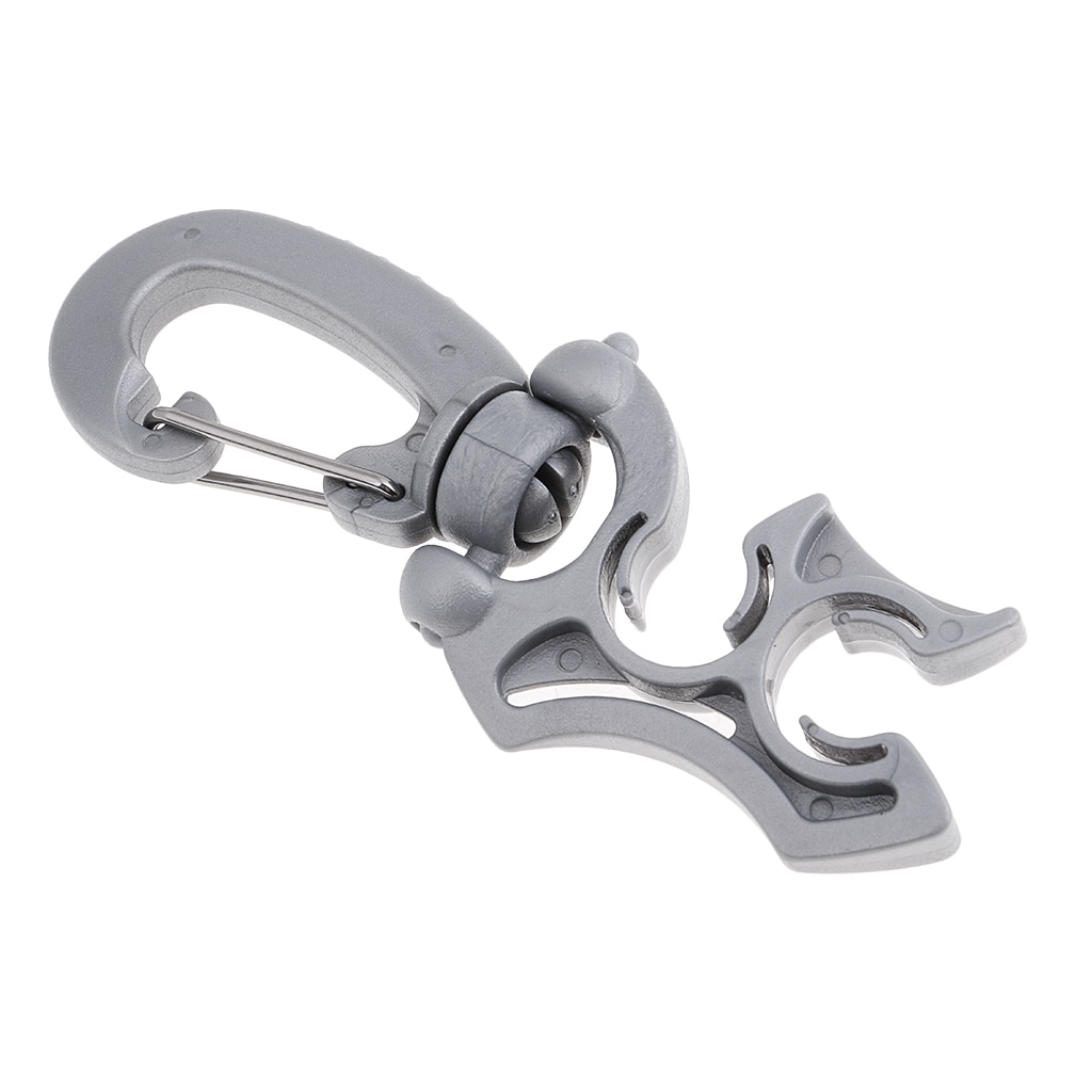 Universal Plastic Regulator Octopus Double BCD Hose Holder with Clip Buckle Hook for Scuba Diving Snorkeling Dive Diver