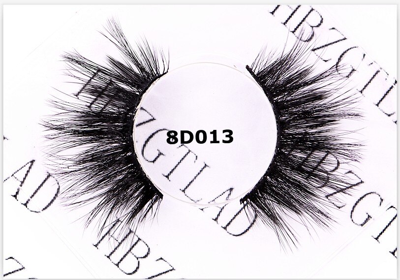 1 Pair 25mm Lashes 6D Faux Mink Hair False Eyelashes Fluffy Wispies Dramatic Long Lashes Handmade Eyelashes Eye Makeup Tool: 8D013
