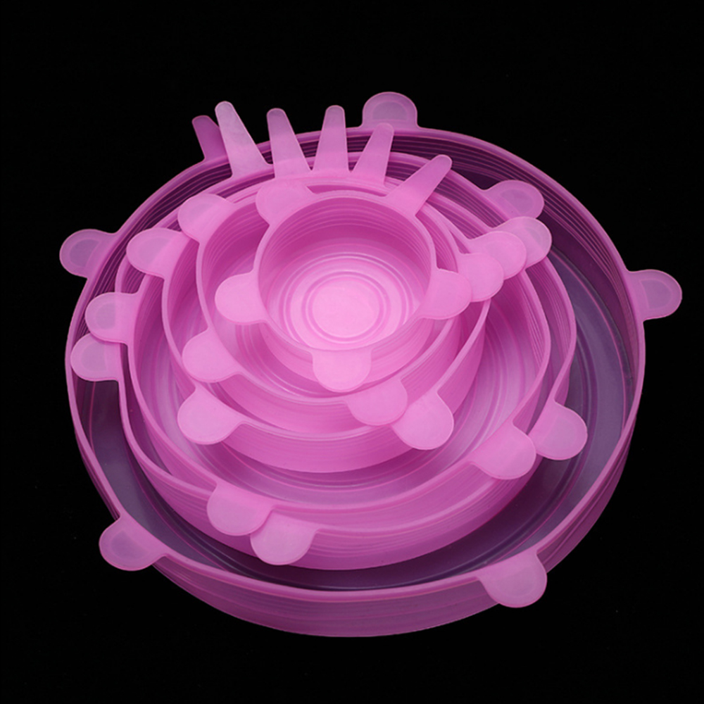 Food Silicone Cover Cap Universal Silicone Lids for Cookware Bowl Reusable Stretch Lids Food Wrap Bowl Kitchen Stoppers: 216-C-1