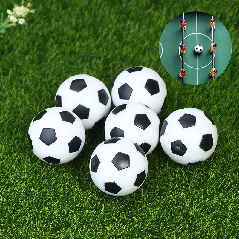 6PCS 32mm Small Socer Ball Mini Table Football Balls Black White Socer Ball for Entertainment