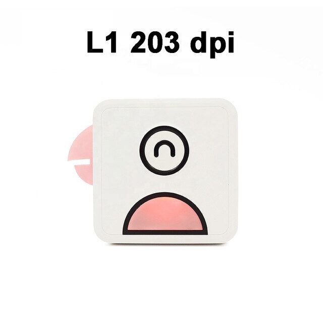 Poooli L1 L2 Pocket Thermal Printer Mini 203DPI 303DPI Bluetooth Phone Printer for Receipt Photos Label Sticker With Free APP: L1 pink  203DPI