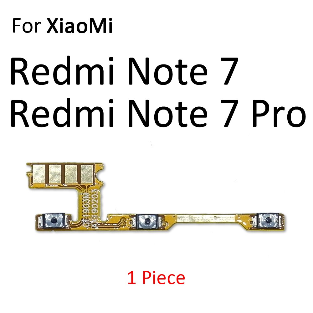 Volumknapp strømbryter på av-knapp fleksibel kabel til xiaomi redmi 3x 3s 4a Merk 7 6 2 5a 6a 5 Plus 4 3 pro 4x global: til redmi Merk 7