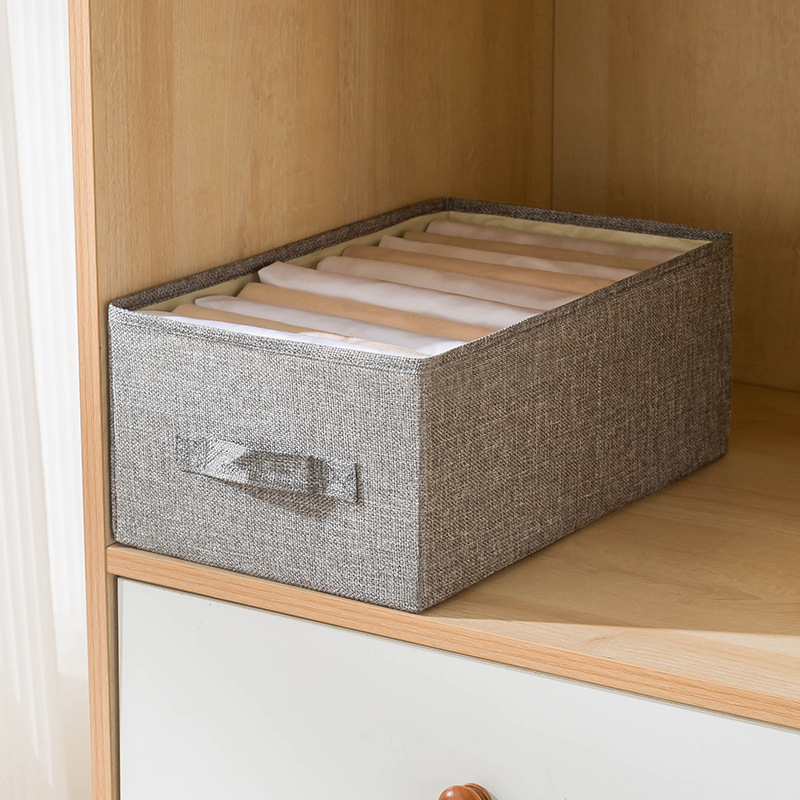 Thuisbenodigdheden Diversen Sorteermand Opvouwbare Linnen Organizer Box Cosmetica Container Kleding Speelgoed Opbergdoos: Black