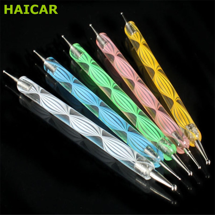 5 STKS Multi Coloured Double Ended Nail Art Dting/3 bleizing Gereedschap Voor Vrouwen Beauty
