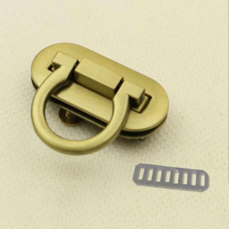 1 st Metalen Vierkante Kleine Tas Turn Lock Twist Lock Sluiting Leer Craft Vrouwen Tas Handtas Schoudertas Portemonnee DIY Tas Hardware: YELLOW